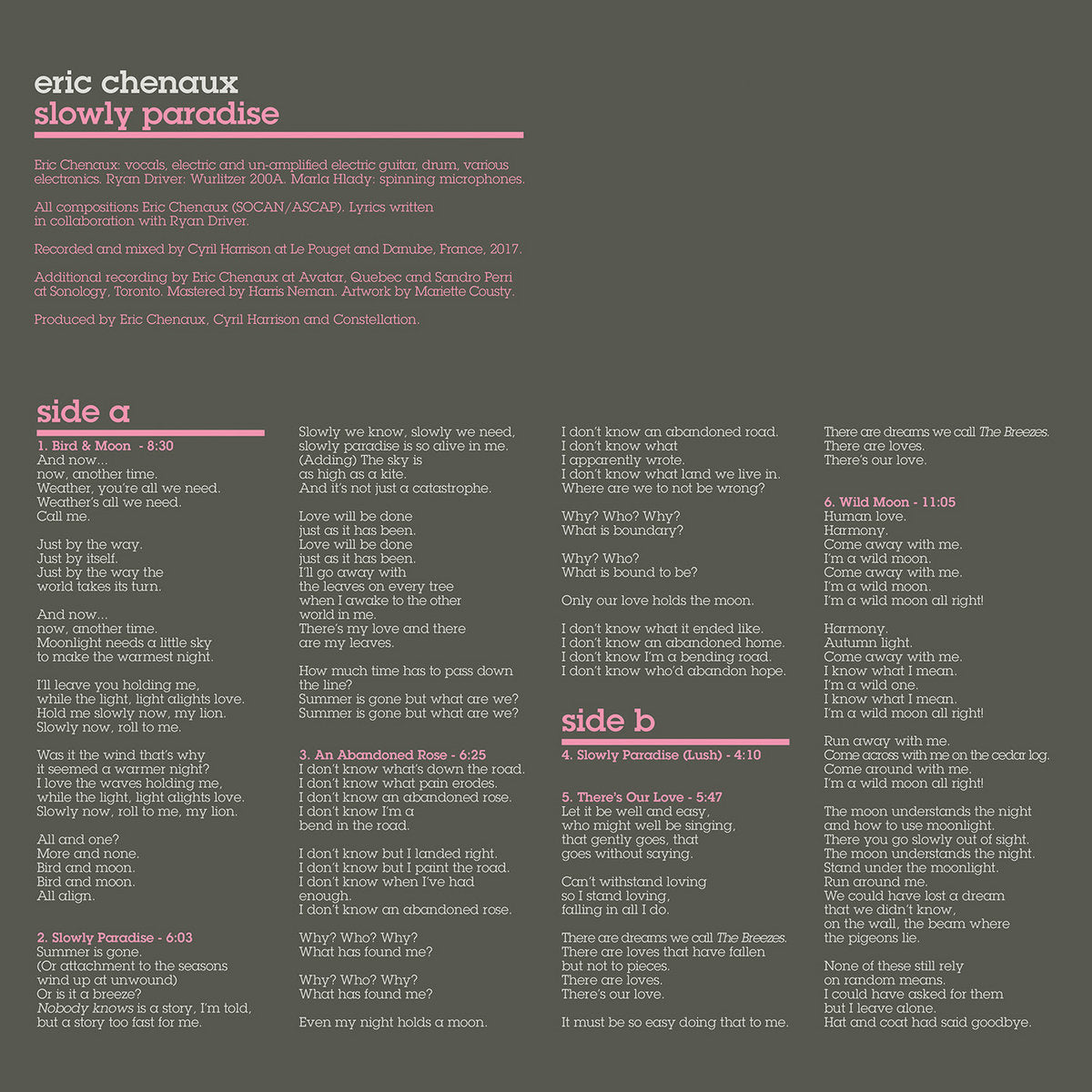 Eric Chenaux · Slowly Paradise